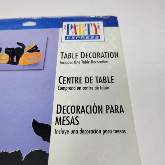 Vintage NWT NOS 46"x11" Hallmark Halloween Cat Pumpkin JOL Table Mantel Die Cut - Picture 7 of 9